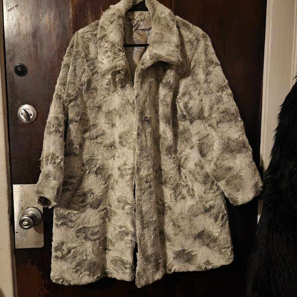 Faux fur winter coat